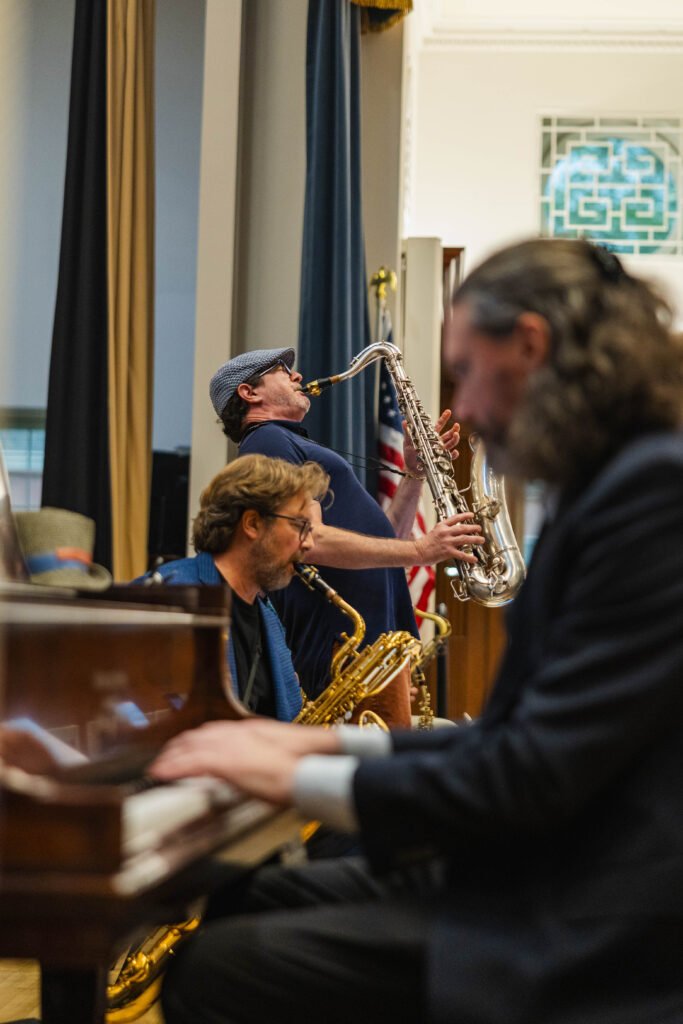 SSJO member performing a solo.